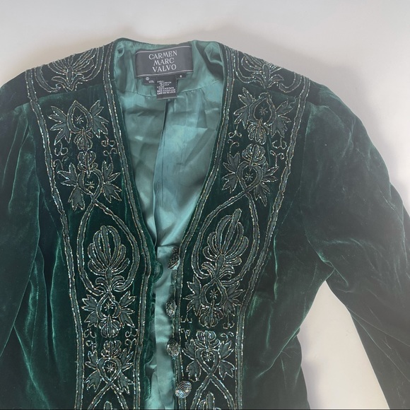 Carmen Marc Valvo
Green Velvet Jacket - Picture 2 of 6
